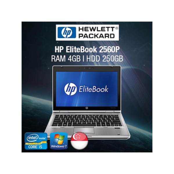 Refurbished HP EliteBook 2560p 12.5in Laptop - i5 / 4GB RAM / 320GB HDD / Jap KB / W7 / 1mth Warranty