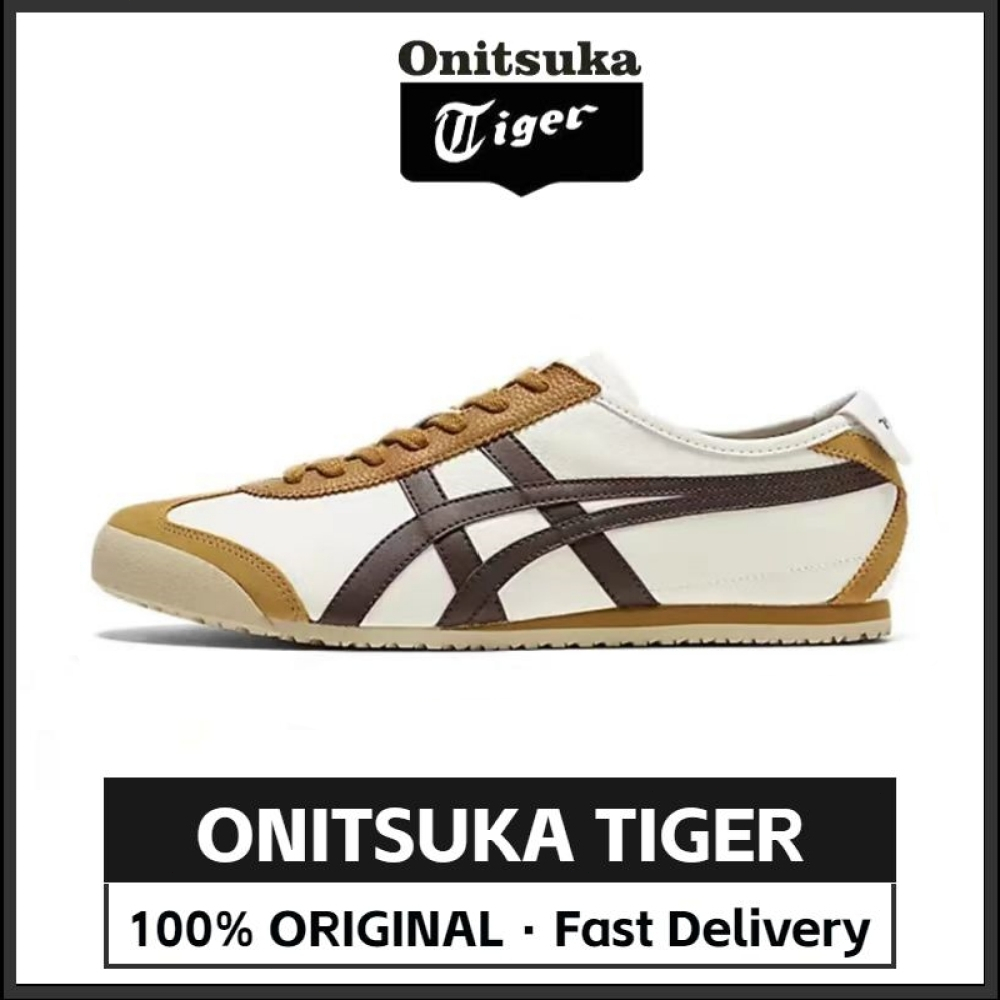 100 Original Onitsuka Tiger MEXICO 66 White Brown 1183A201 117 Low Top