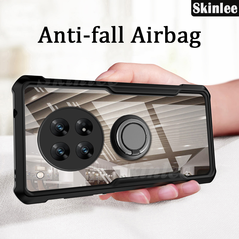 Phone case For infinix Zero 40 Back cover Hard Phone Case Clear Transparent Shockproof Car Navigation Holder Ring For Infinix Zero 40 Cover cases