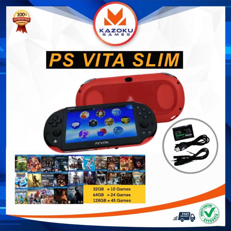 Ps Vita Slim Psvita Sony Cfw S Free Game Non Mc Gb Lazada