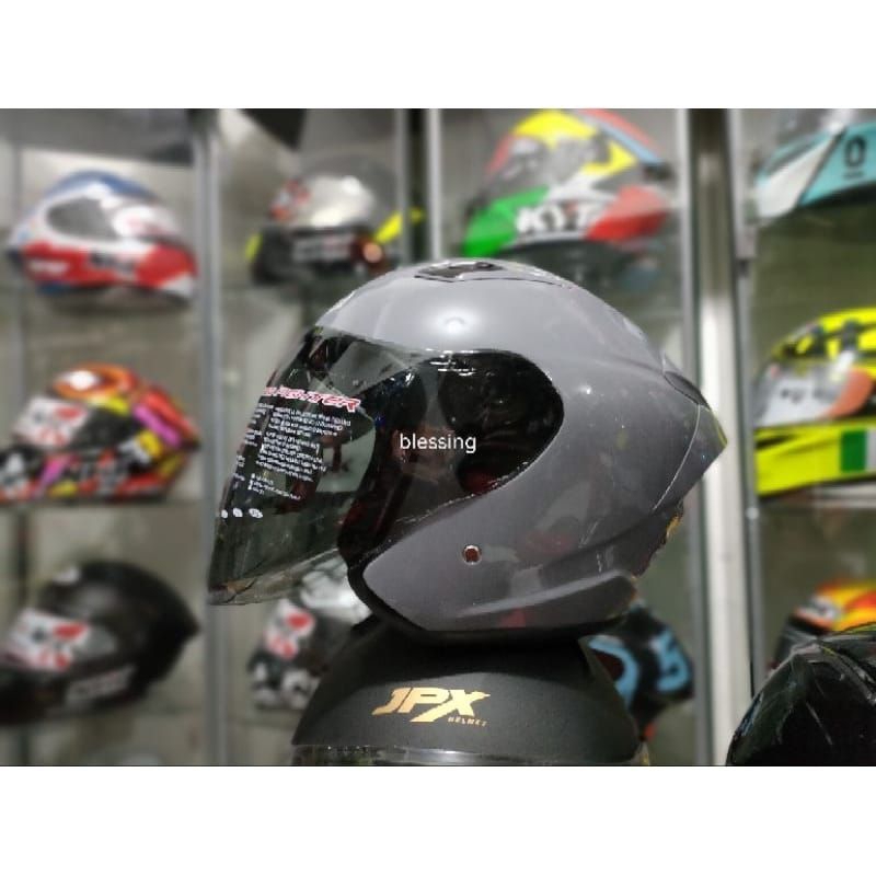 Helm Nhk R Elite Full Warna Original Produk Visor Drak Smoke Lazada