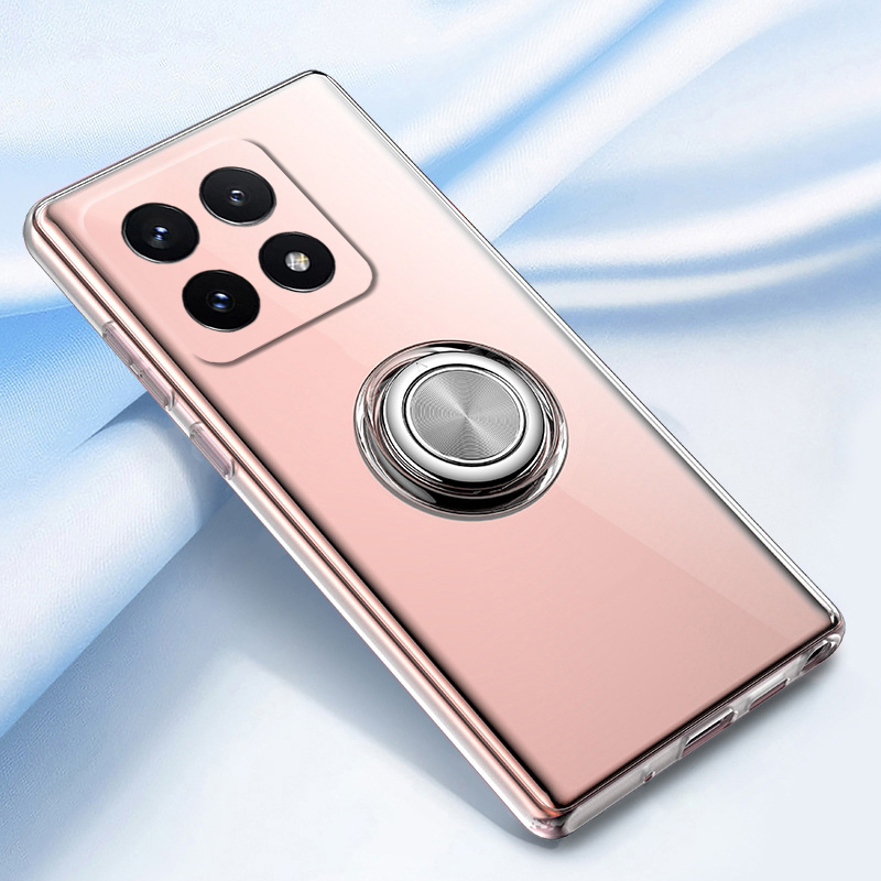 Phone case For Xiaomi 14T Soft Clear Transparent Car Adsorb Ultrathin Holder Ring Back cover Xiaomi 14T Pro