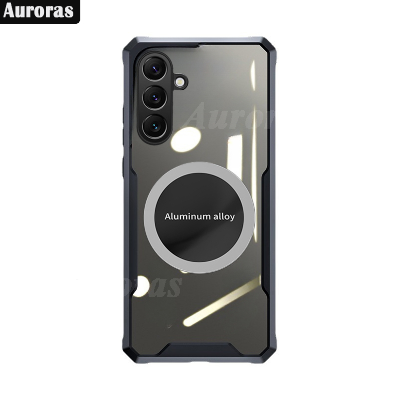 For Samsung Galaxy A36 Phone Case Ultra Thin Clear Transparent Car Navigation Matel Radiating Ring Soft Air Cushion Shockproof Armor Cover for Samsung Galaxy A36 5G Cover Casing HP