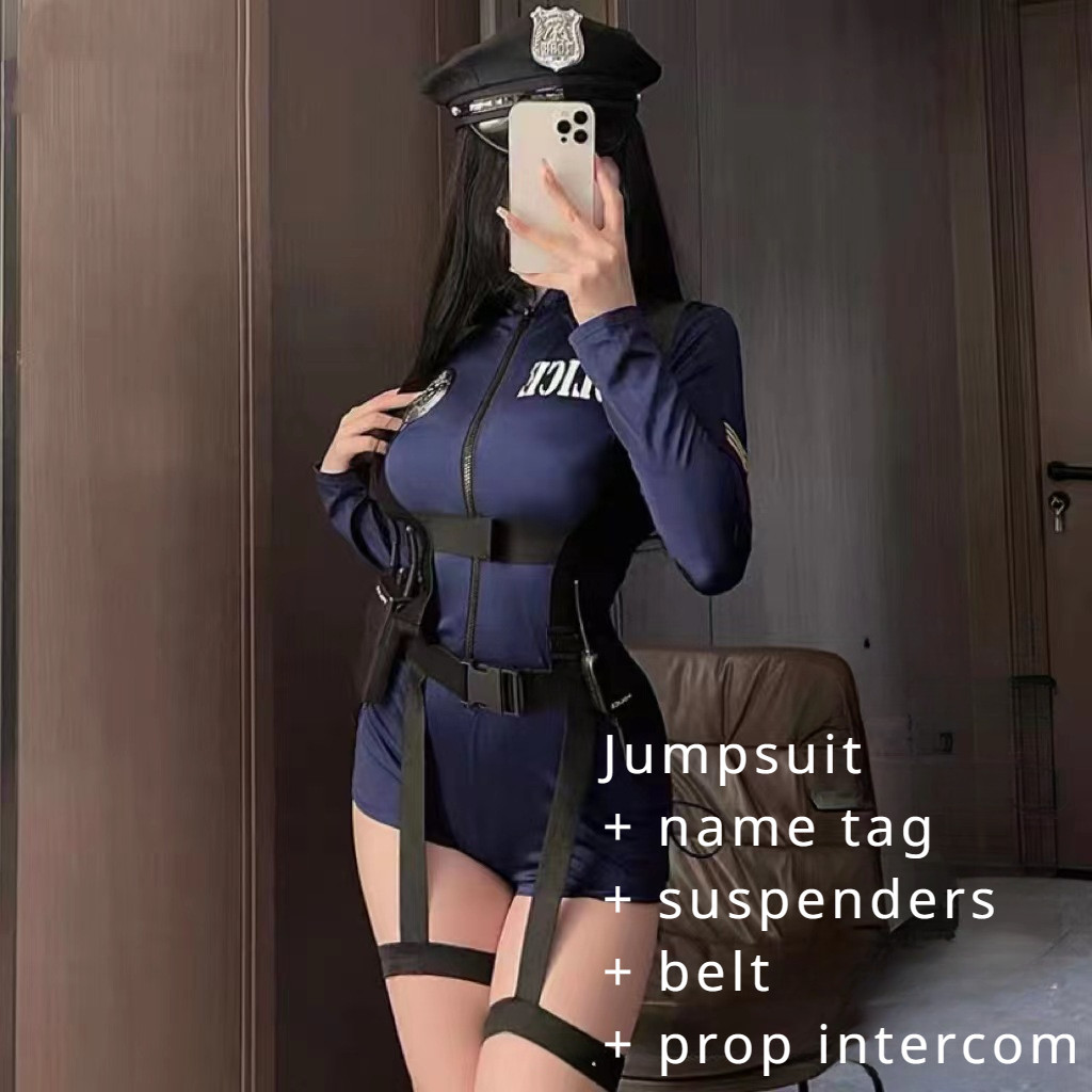 Erotic Lingerie Sexy Night Policewoman Cos Uniform Suit Seductive