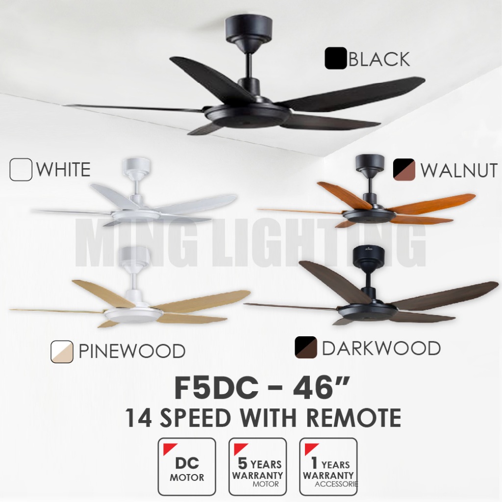 Sirim DEKA Ceiling Fan Kipas Siling XR10 F5DC BABY LED AC DC Motor