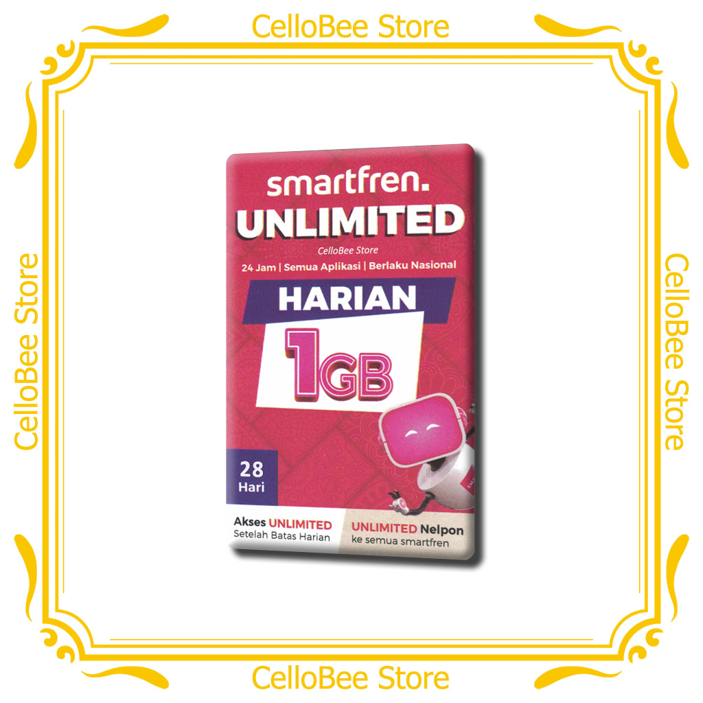 Smartfren GSM Voucher Data Unlimited Harian 2GB Total Kuota 56GB