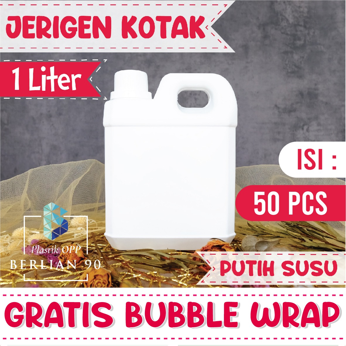 Jerigen Liter Kotak Botol Isi Plastik Jerigen Kotak Ml