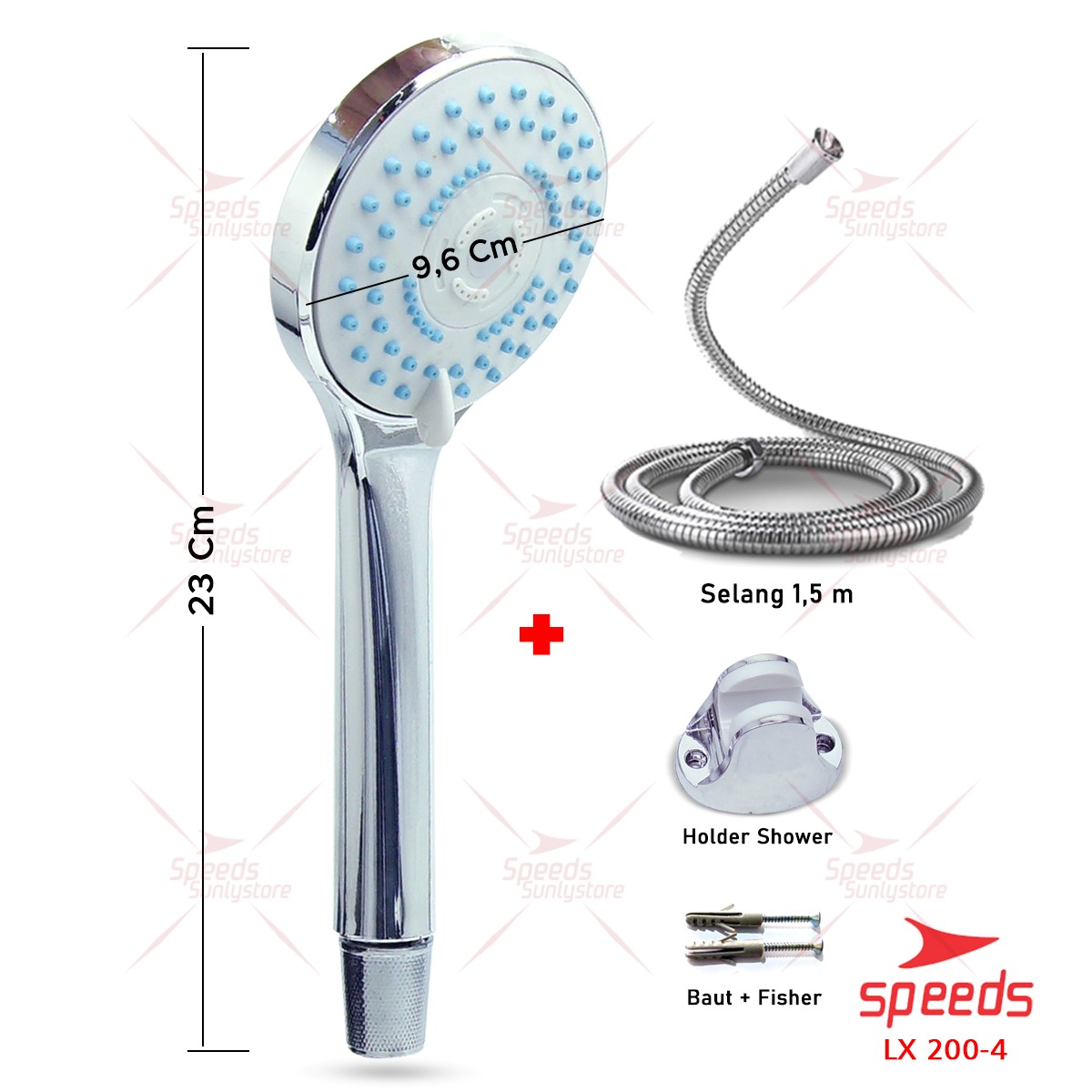 Speeds Shower Aerator Shower Tekanan Tinggi Genggam Hemat Air Filter