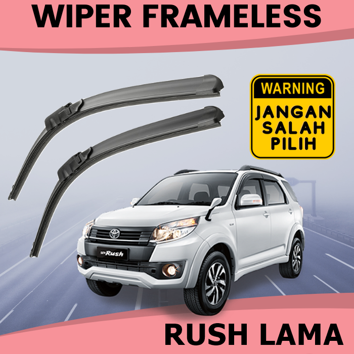 Wiper Old Rush Wifer Depan Rush Lama Model Pisang Karet Kaca Depan