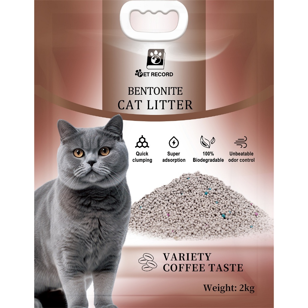 2KG Cat Litter Sand Bentonite Cat Litter 8 Scents Deodorized Cat Litter