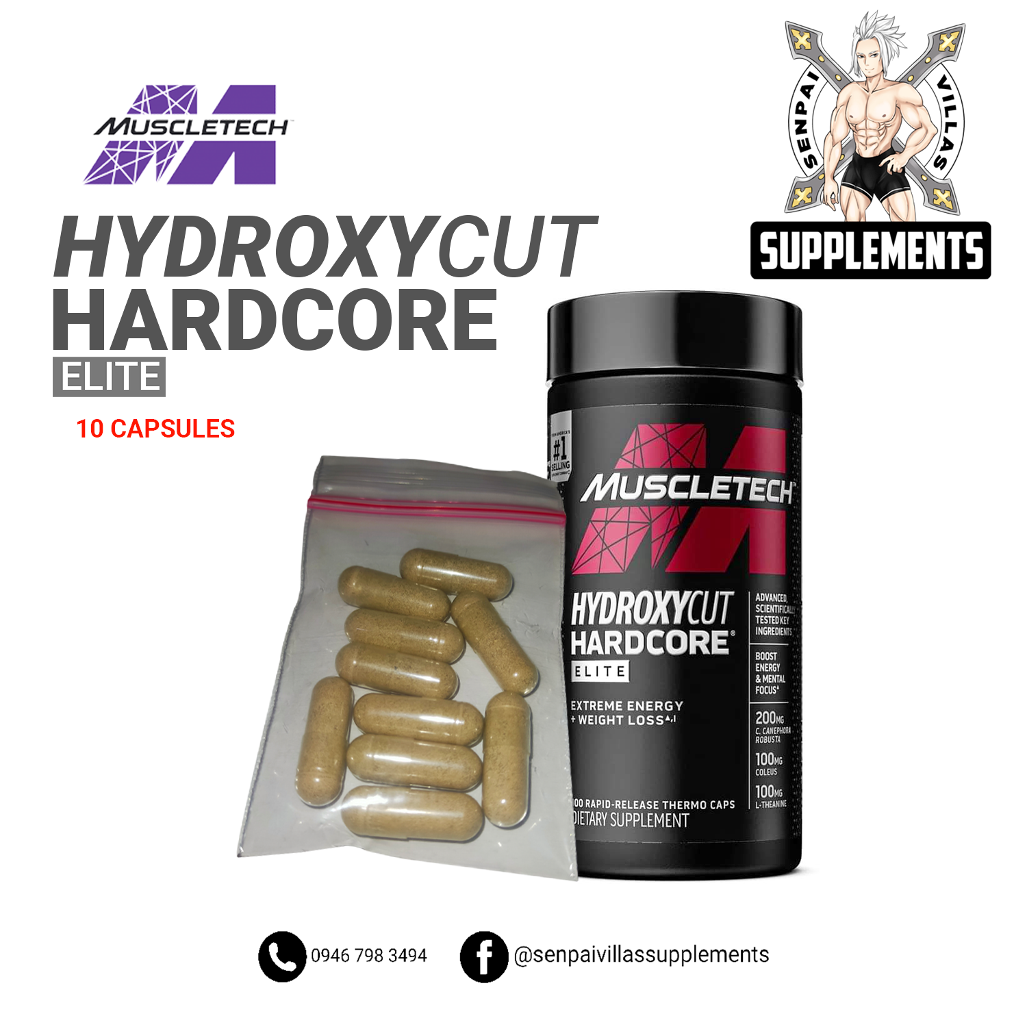 MUSCLETECH HYDROXYCUT HARDCORE ELITE 10 CAPSULES Lazada PH