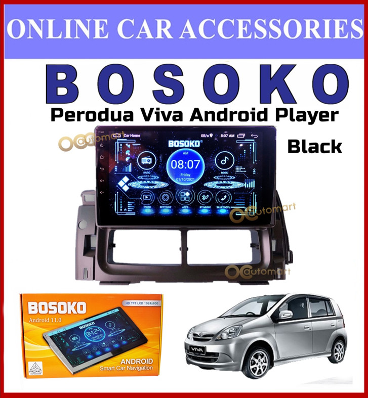 Bosoko Gb Car Android Player With Casing For Perodua Viva Black