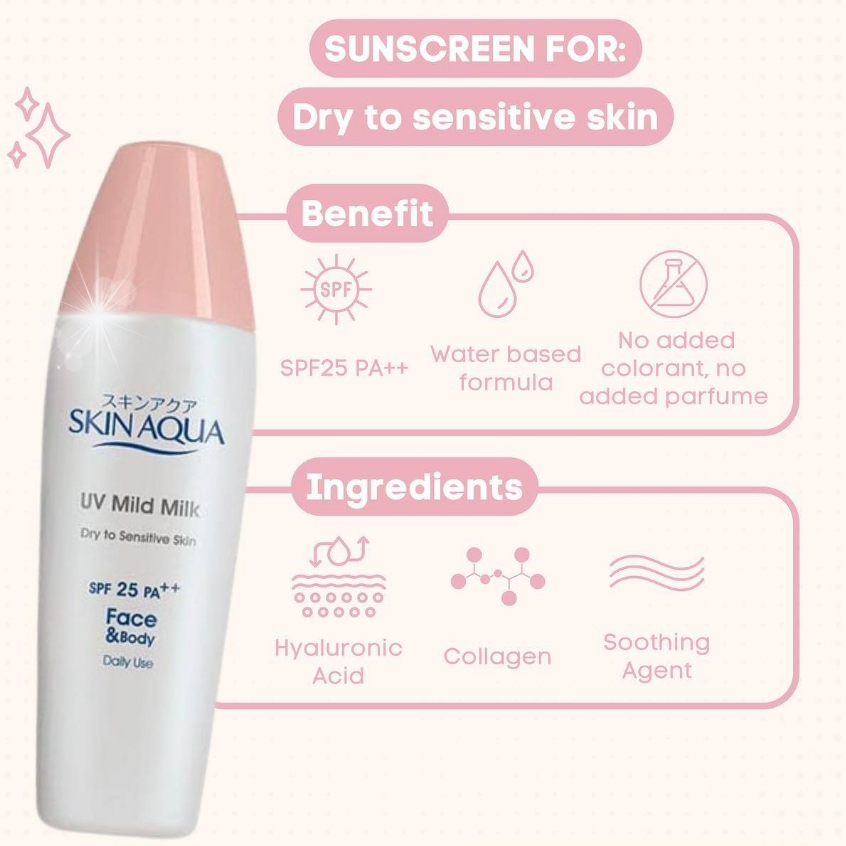 Skin Aqua Uv Mild Milk Spf Gr Sunscreen Lazada Indonesia