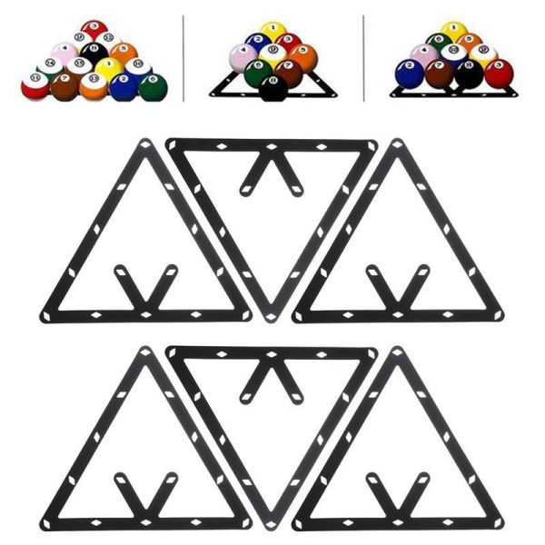 6PCS 8 9 or 10 Ball Magic Rack Positioning Billiard Pool Cue Accessory Black - intl