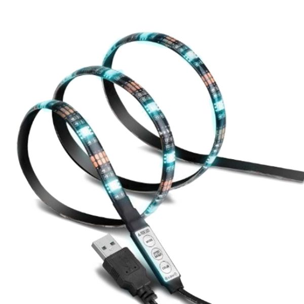 90cm SMD5050 Waterproof Cuttable USB Powered Multi Color RGB LED Light Strip HDTV TV Bias Accent Lighting Backlighting LED Light - intl