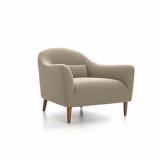 Nordic Style Designer Armchair Fabric Sofa Flow Series Single Seater