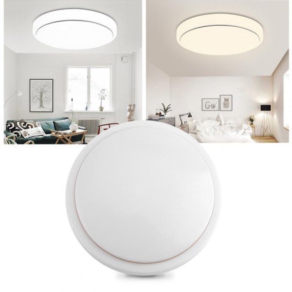 Hot Sale Round Shape Modern Acrylic LED Flush Mounted Ceiling Light Livingroom Lamp Pure White 12W - intl
