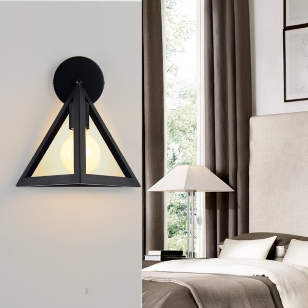 Wall Light Simple Creative Black Warm Light Single-headed Wall Lamp Led Restaurant Balcony Study Hall Aisle Corridor Bedside Lamp Is Simple but Beautiful , A - intl
