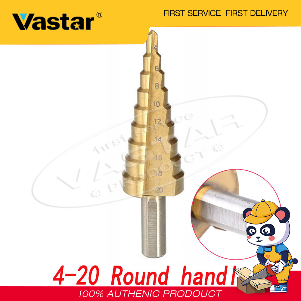 Vastar Pcs Mm Hss Steel Titanium Step Drill Bits Cone Cutt Tools