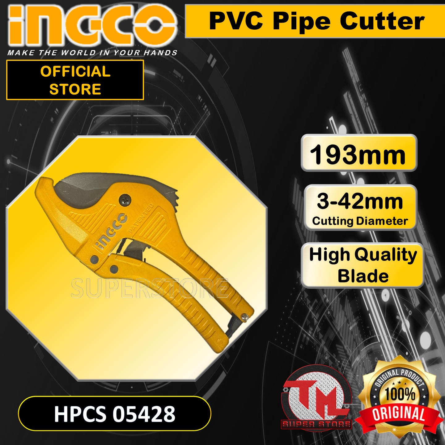 Ingco Pvc Pipe Cutter Hpcs Tm Ss Lazada Ph