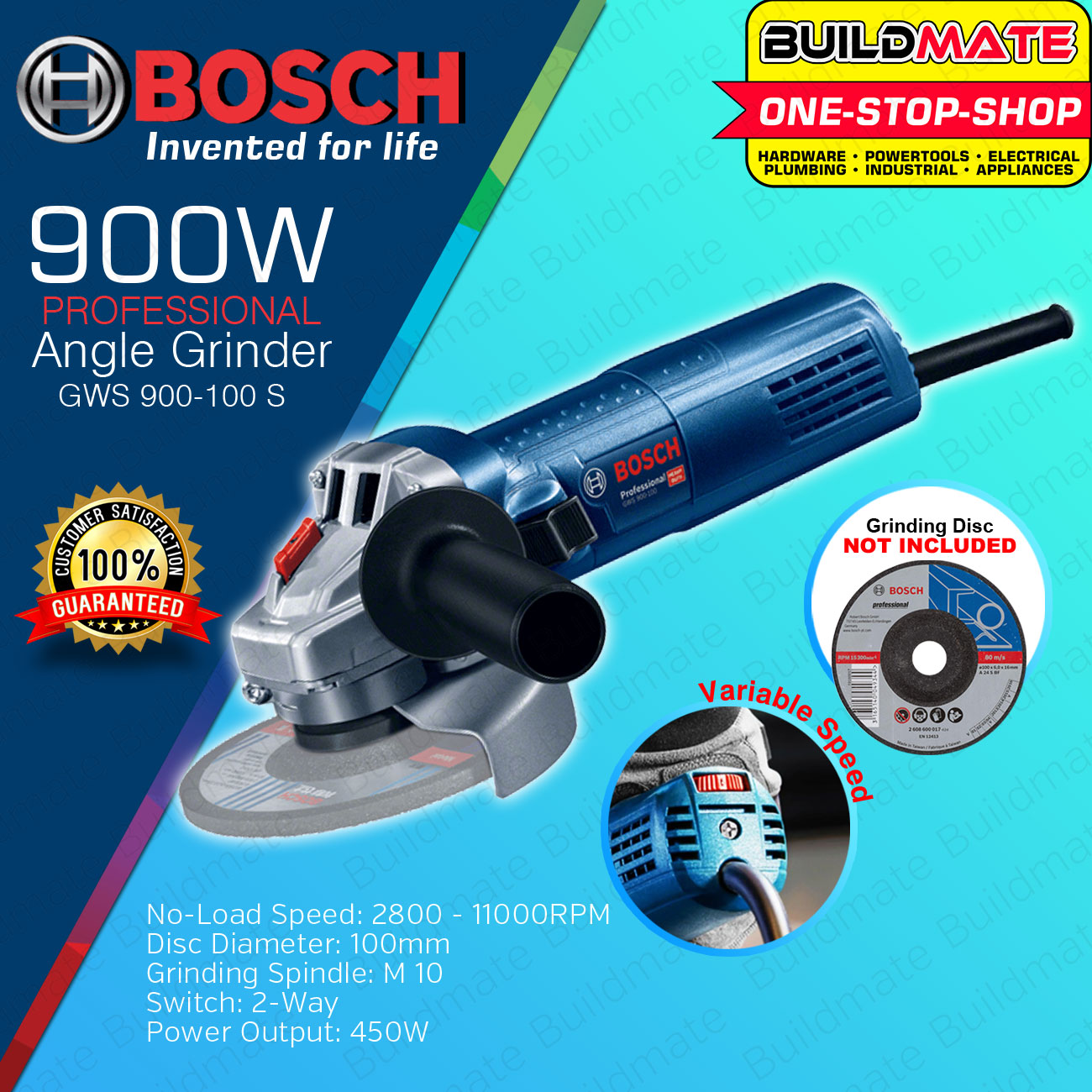 Buildmate Bosch Professional Angle Grinder W Inch Electric