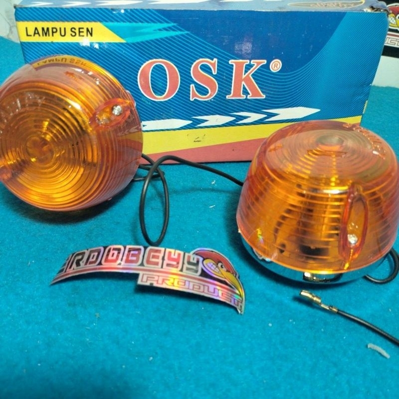 Lampu Riting Reteng Sen Sein Depan Belakang C Model Polos Merk Osk