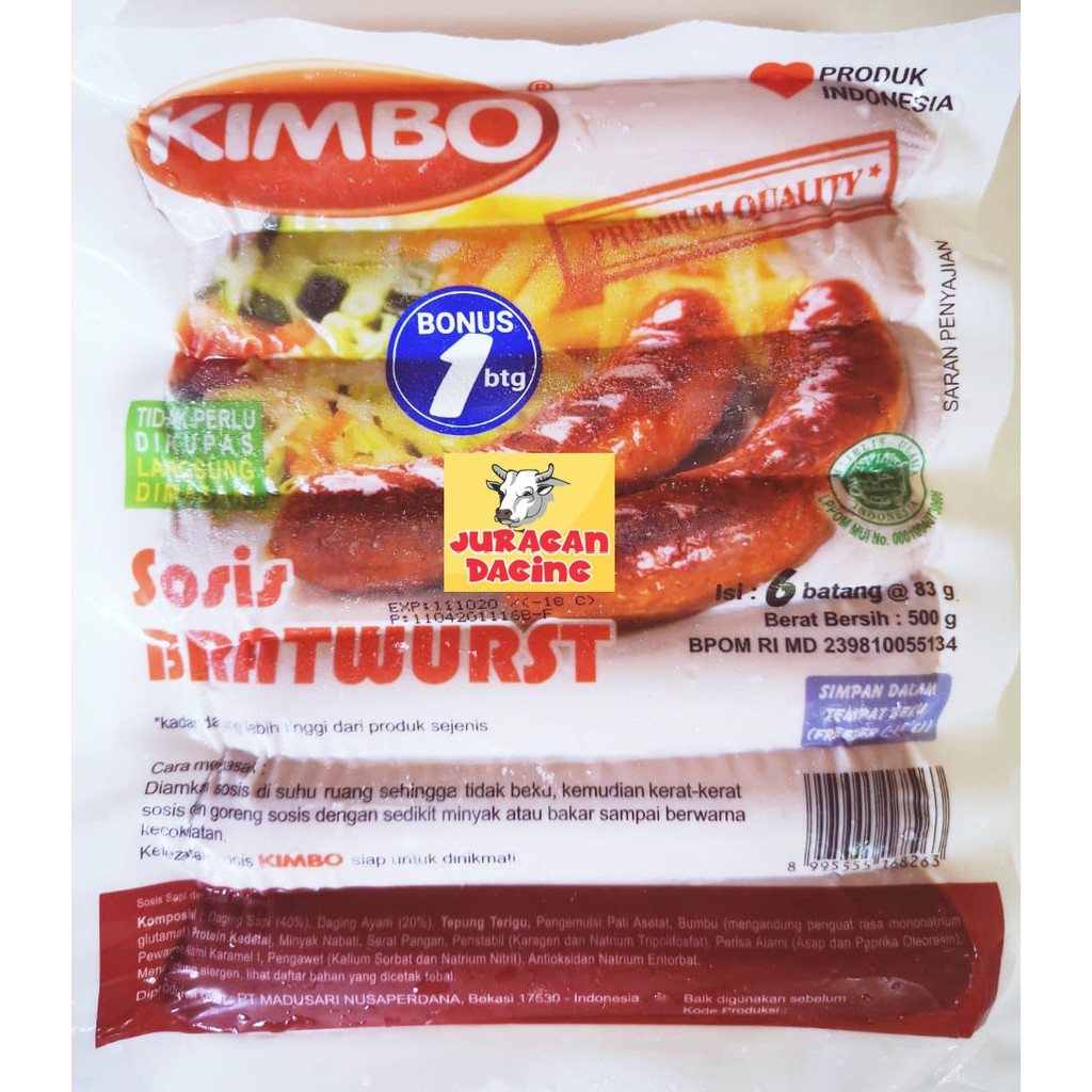 Kimbo Sosis Sapi Isi Bratwurst Gr Lazada Indonesia