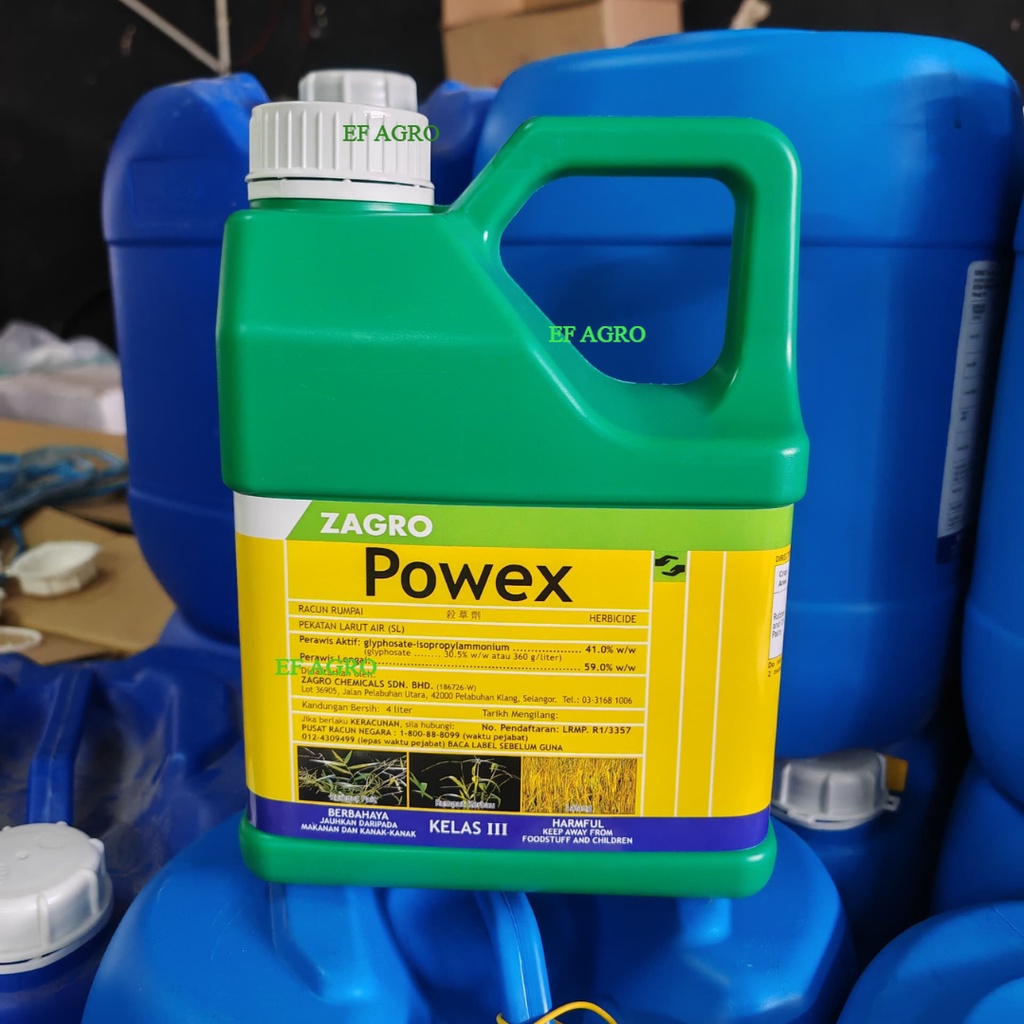 4L Powex Zagro Glyphosate 41 Racun Rumput Rumpai Herbicide Weed Killer