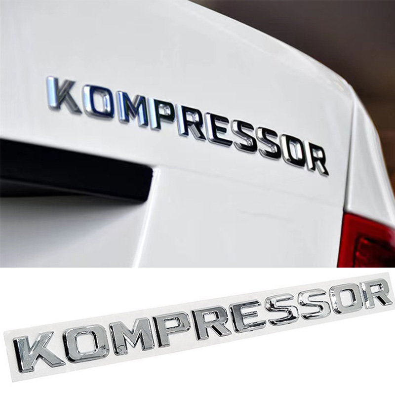 3D Chrome ABS KOMPRESSOR Letter Badge Emblem Sticker For Mercedes Benz