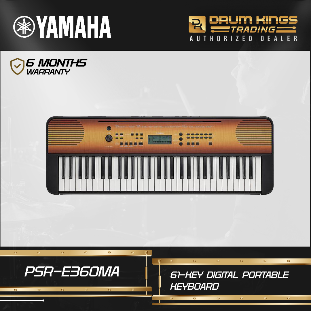 Yamaha Psr E Key Touch Sensitive Portable Keyboard Maple Finish