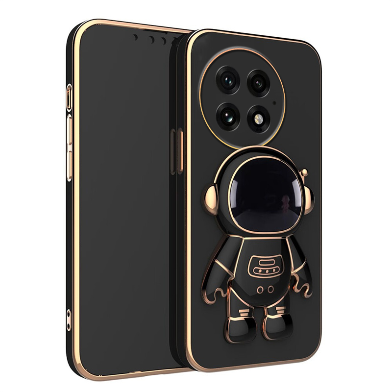 For OnePlus 13 Case Shining Astronaut Spaceman Bracket Holder Design soft plating For OnePlus 13 Back cover