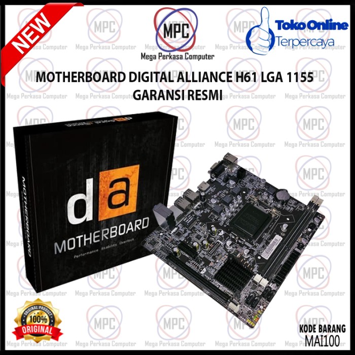 Motherboard Digital Alliance Da H Lga Garansi Resmi Motherboard