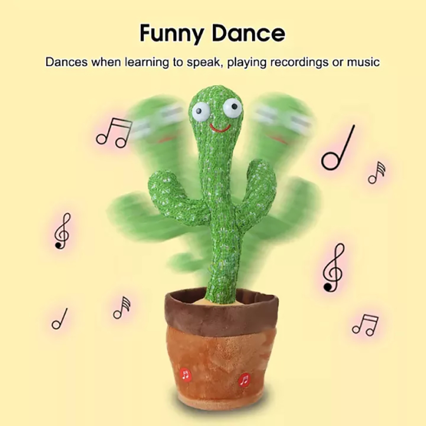 Meettoy Cactus Stuffed Toy With Light 3 120 Songs Singing Talking