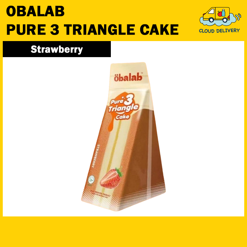 Obalab Pure 3 Triangle Cake Halal Strawberry Expiry 18 Nov 2024