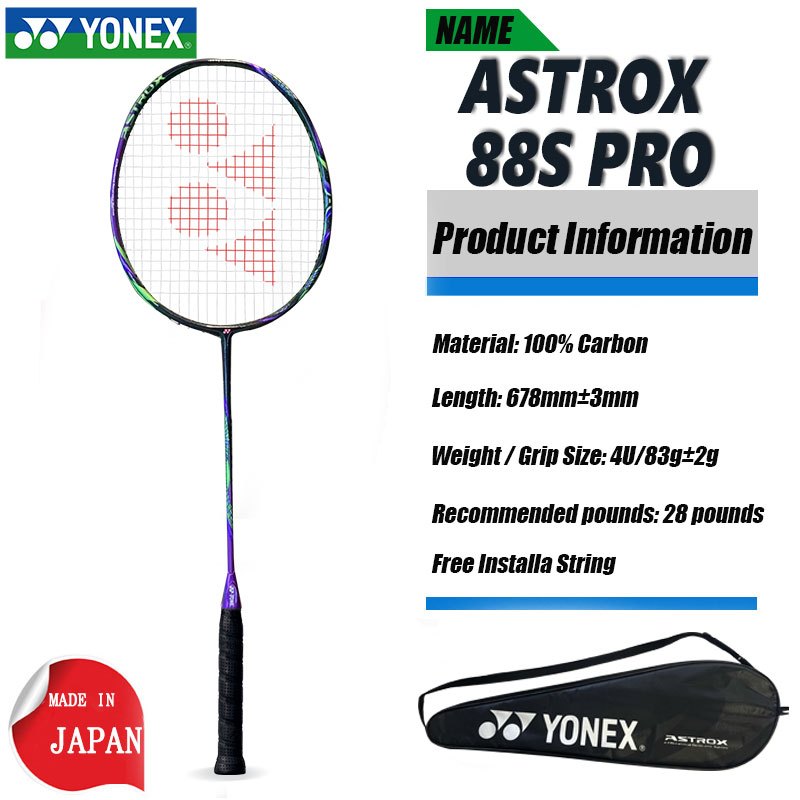 Original Yonex Astrox S D Pro U Carbon Fiber Racket Single