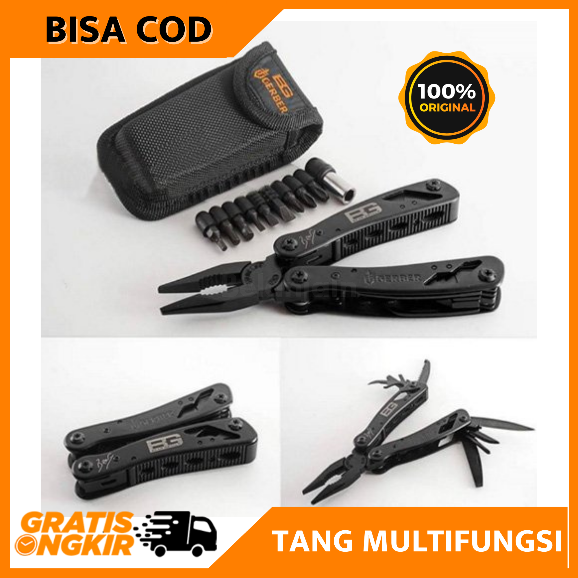 BISA COD Tang Multifungsi EDC Plier Survival Tool Stainless Steel