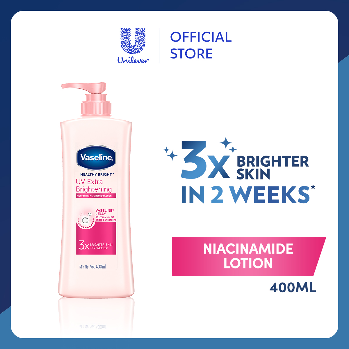 Vaseline Lotion Healthy Bright Uv Extra Brightening White Body Lotion