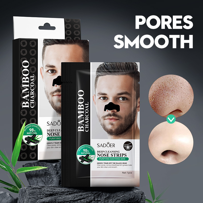 SADOER Bamboo Charcoal Deep Cleaning Nose Patch Blackhead Removal T