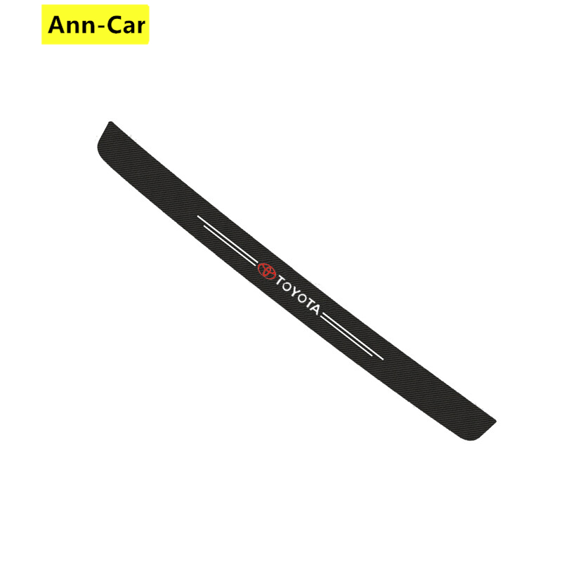 Ann Car Pc Set Car Door Side Step Sill Strip Carbon Fibre Leather