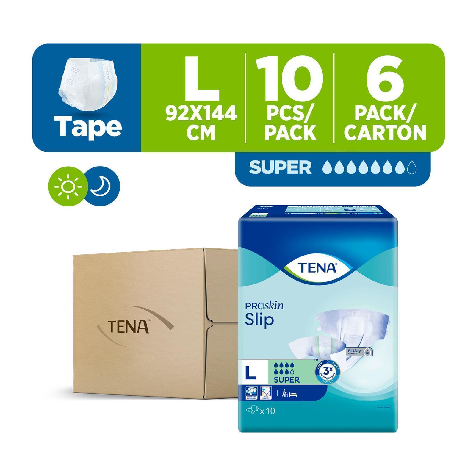 Tena Pro Skin Slip Super Adult Diapers L Case Lazada Singapore