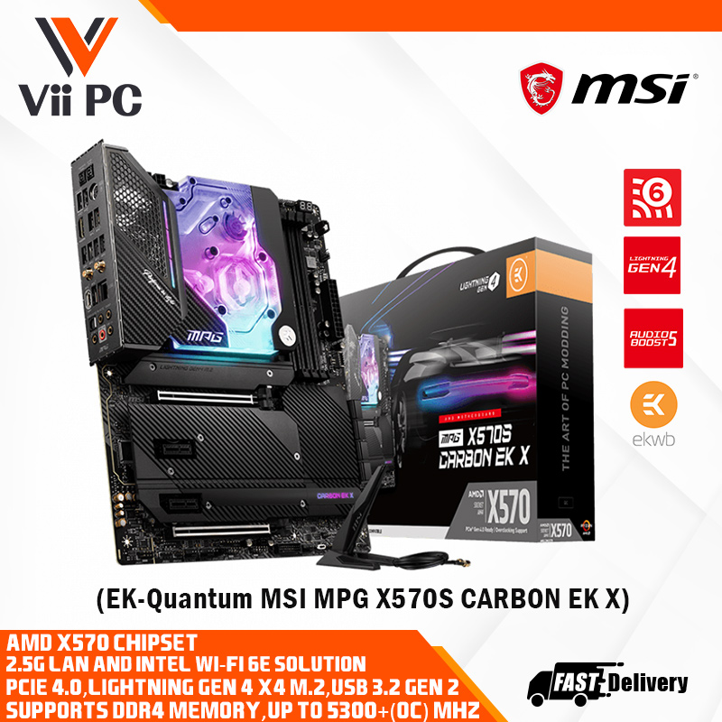 MSI MPG X570S Carbon EK X Gaming Motherboard ATX AMD Socket AM4