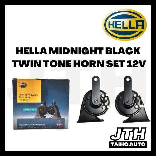 Taihoauto Hella Midnight Black Twin Tone Horn Set V Hon Kereta Car