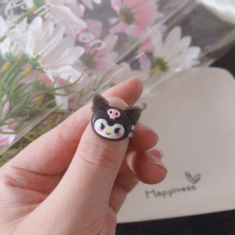 Cinnamorolls Anime Ring Adjustable Accessories Cute HelloKittys My Melodys Kuromis Resin Ring Girlfriend Girl's Heart Toys Gift
