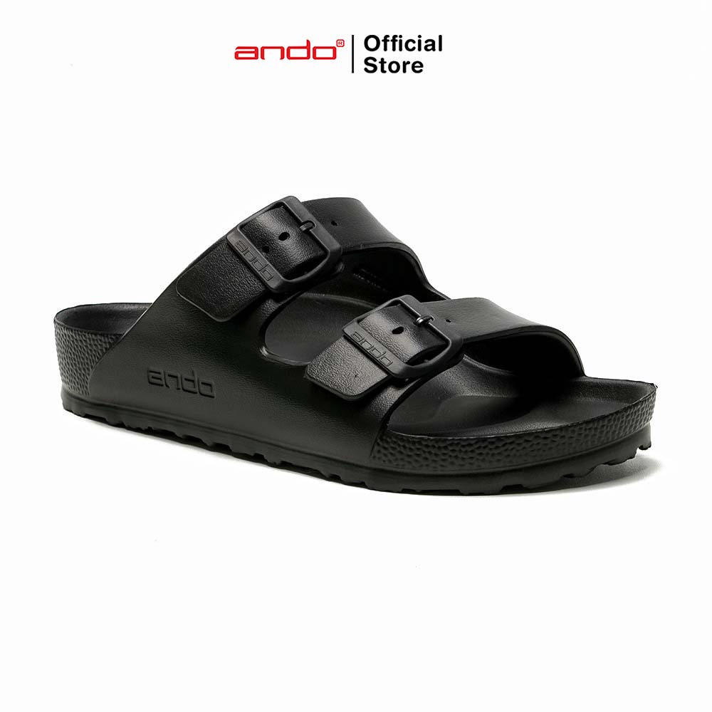 Ando Official Sandal Selop Slip On Sultan Pria Dewasa Hitam Lazada