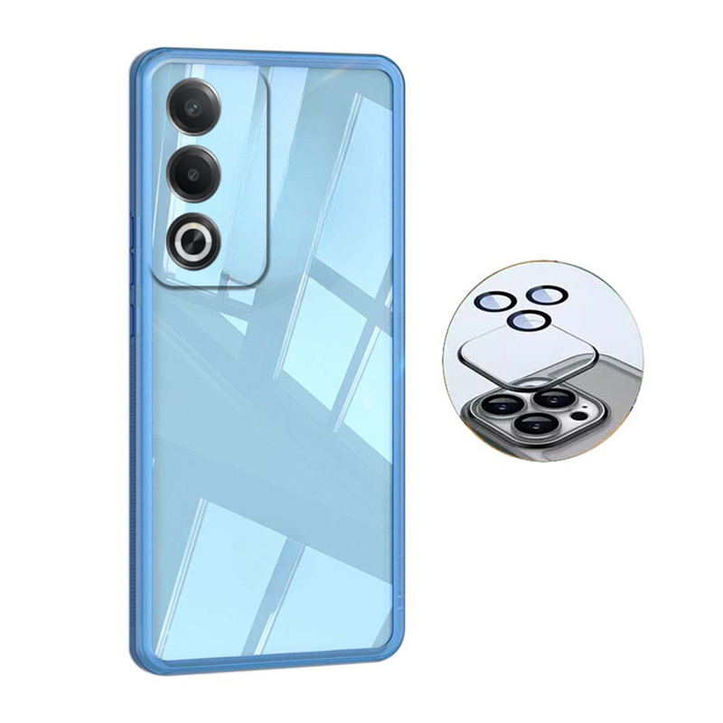 Phone case OPPO K12X 5G Back cover Camera Protection Semi Transparent Soft Silicone Shockproof with Lens Protector Films For OPPO K12X 5G case