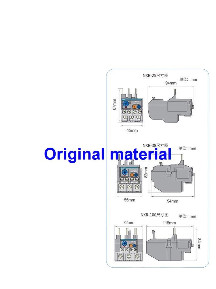 Power Saving Chint Thermal Overload Protector NXR 25 Phase Failure