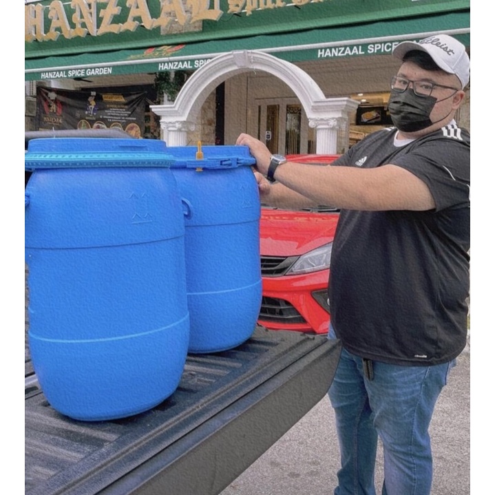 Tong Biru Bersih 50 Litre Kedap Udara Lazada