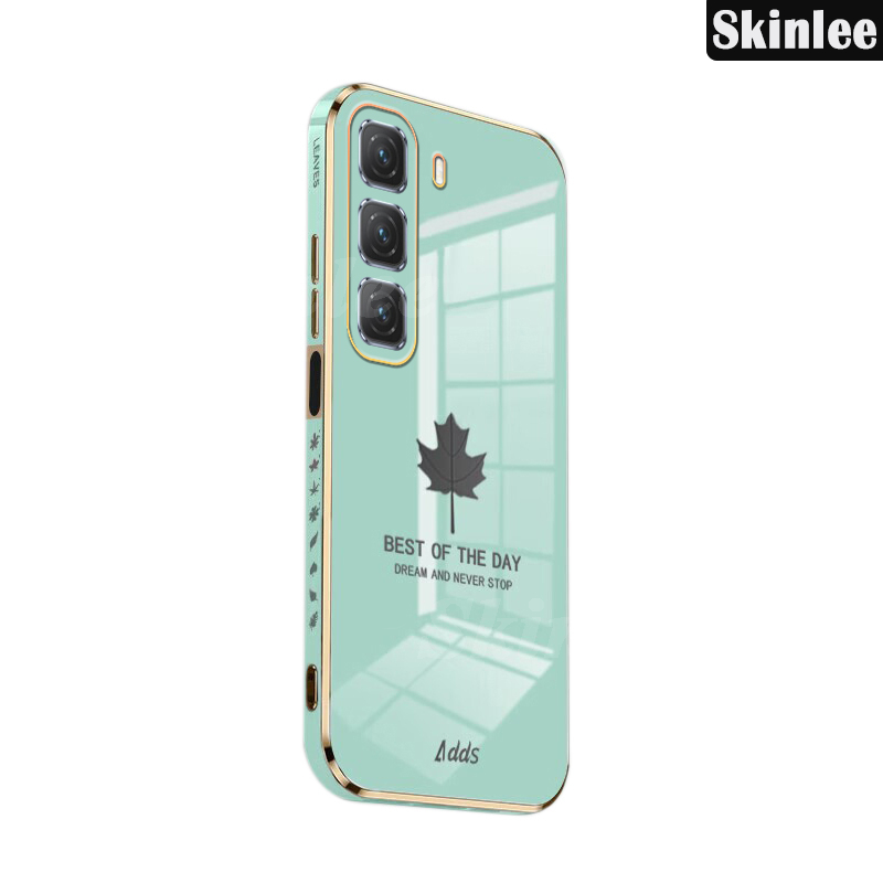 Phone case For infinix Hot 50 Back cover Soft Shining Maple Leaves Design Cover For infinix Hot 50i Cover cases