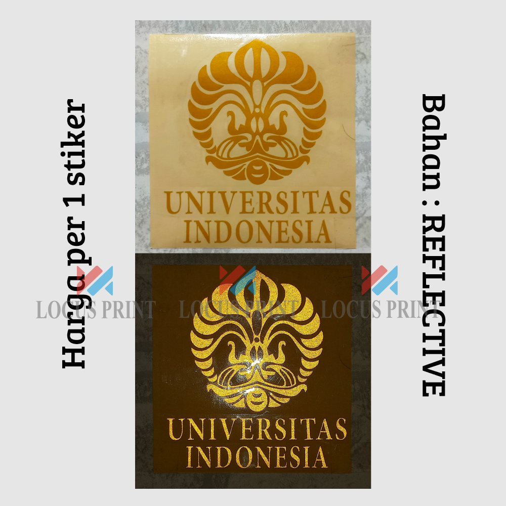 Cutting Sticker Stiker Universitas Indonesia Ui Bahan Asahi Reflective