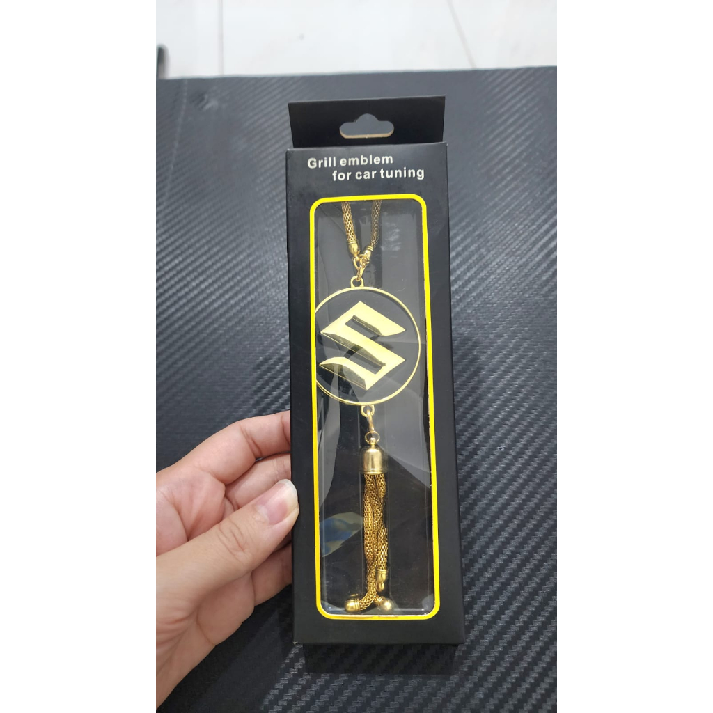 Gantungan Spion Tengah Mobil Universal Kaligrafi Gold Emas Lazada